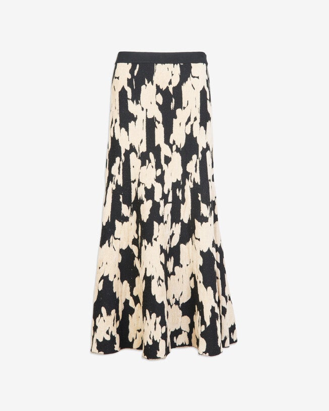 Ripley Knit Skirt, PebbleBlack / Cream, alternate image number null