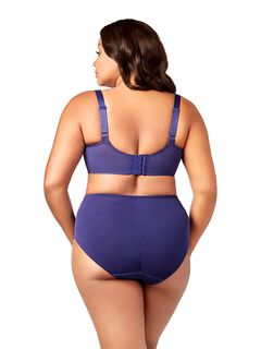 Printed Microfiber Panty, Blue Printed Pinstripe / Navy, alternate image number 1