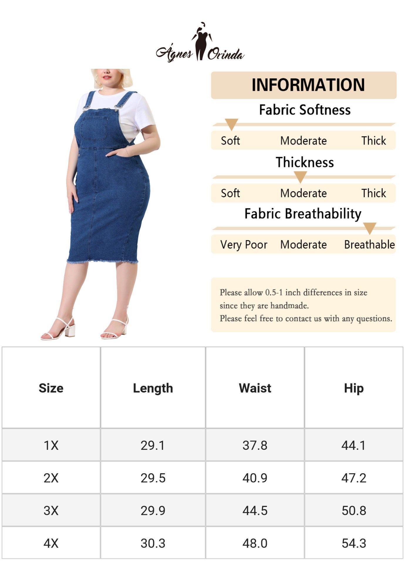 ADJUSTABLE STRAP BACK SLIT DISTRESSED DENIM OVERALL DRESS, Dark Blue / Navy, alternate image number 4