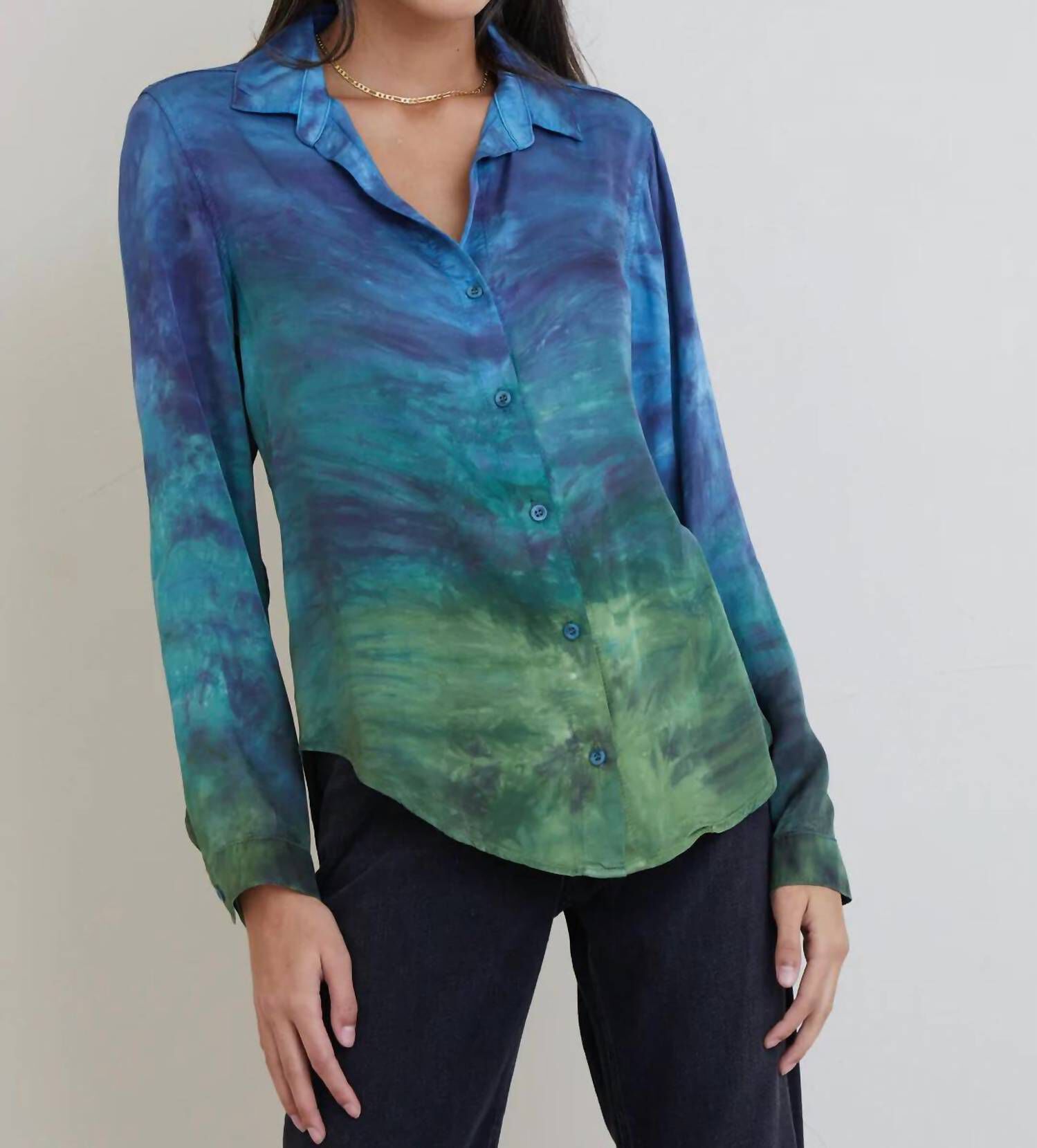 ABBOT BUTTON DOWN SHIRT IN NAVY INK, Navy Ink / Royal Blue, hi-res image number 0