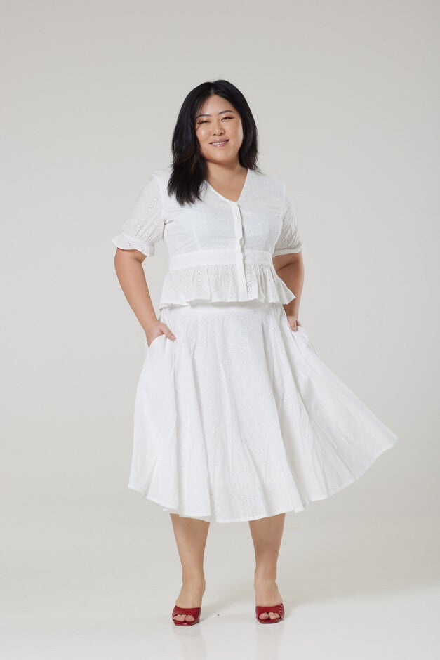 Angelina White Skirt, , alternate image number null
