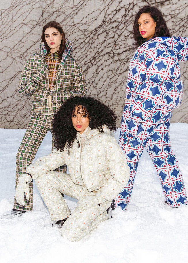Printed Snowsuit, Cream / Cream, alternate image number 2