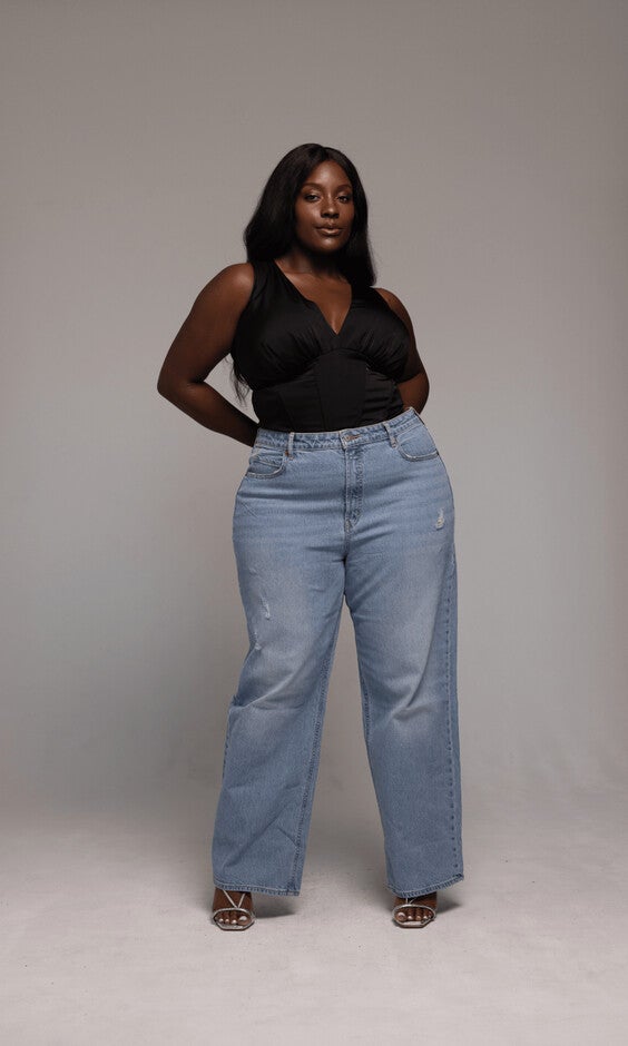 Briana Corset Top, Black / Black, alternate image number 1