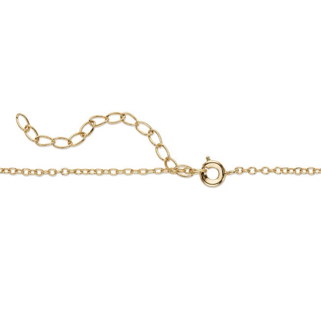 Diamond Accent Round Two-Tone Gold-Plated Cluster Pendant Necklace 18 inches-20 inches, , alternate image number null