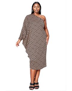 PERSEPHONE ASYMMETRICAL MIDI DRESS