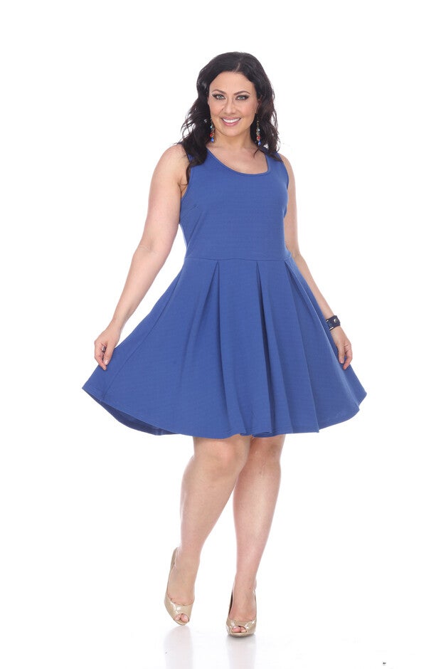 Crystal Fit and Flare Dress, Royal / Royal Blue, hi-res image number 0