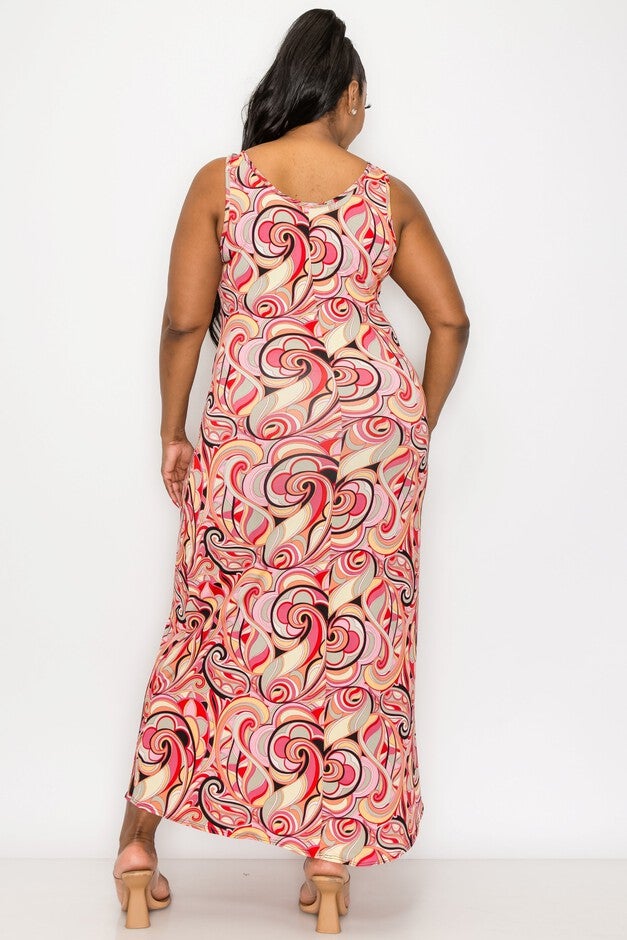 ARIES SLEEVELESS MAXI DRESS, RedBlack / Red, alternate image number 2