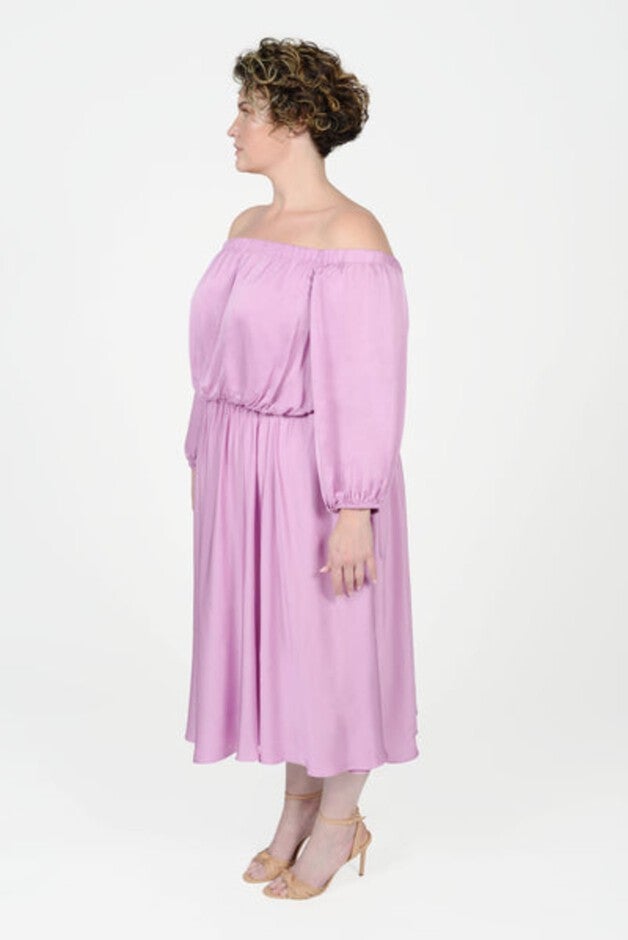 Edwina Midi Off Shoulder Dress, , alternate image number null