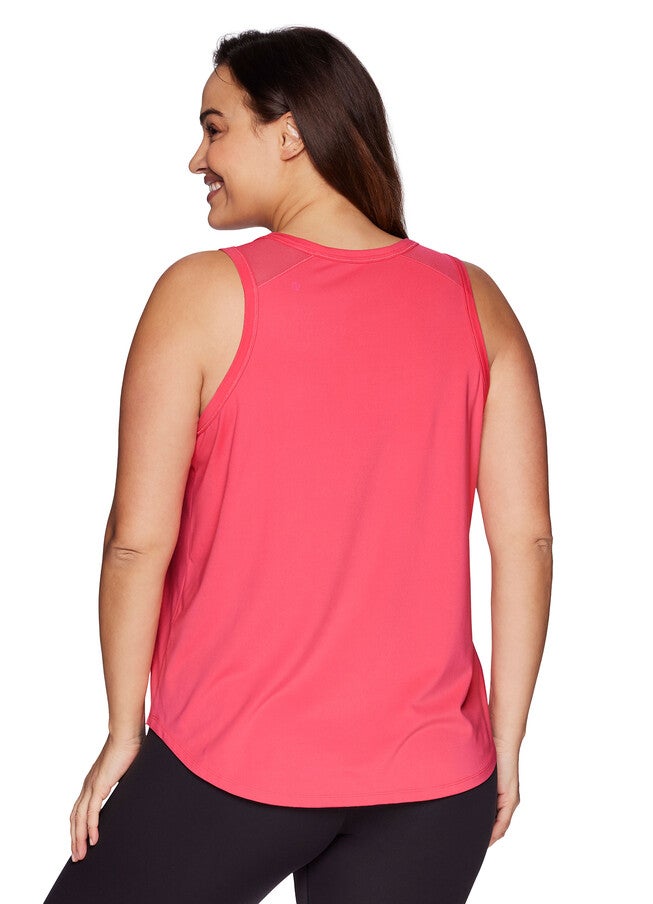 Plus Super Soft Easy Breezy Tank, Coral / Coral, alternate image number 3