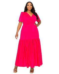 JOLI SURPLICE NECK DRESS