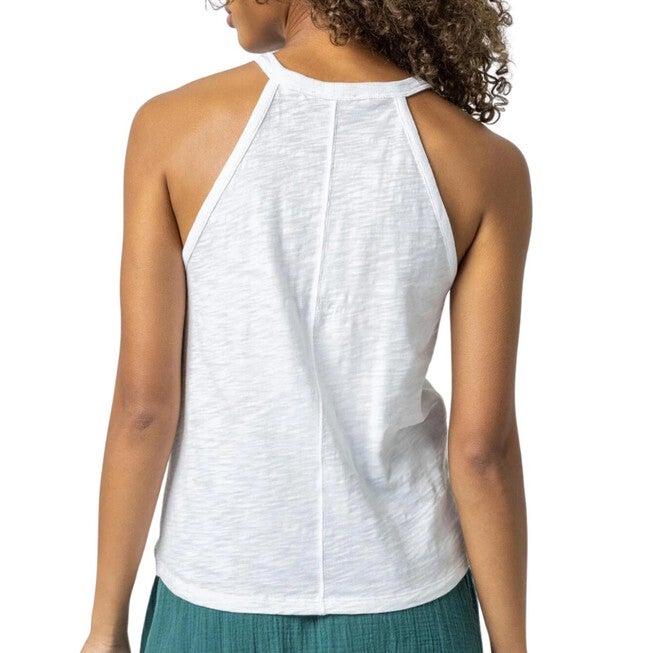 HALTER CREWNECK TANK TOP IN WHITE, White / White, alternate image number null