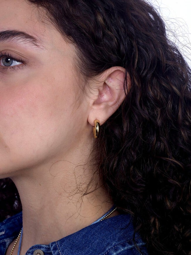 Luna Hoop, Gold / Gold, alternate image number 1