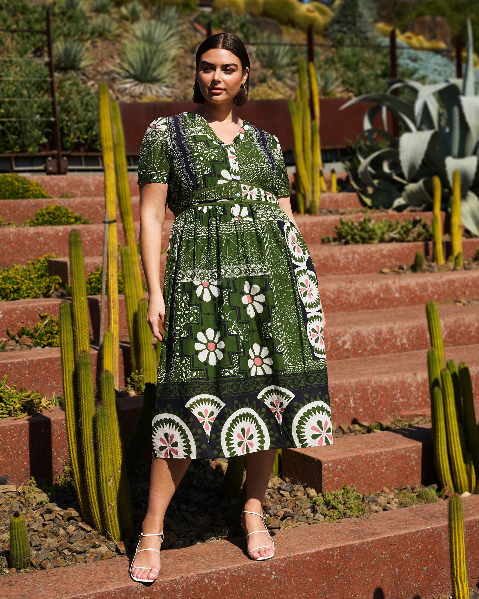 Ethereal Dress, Green Tile / Olive Green, hi-res image number 0