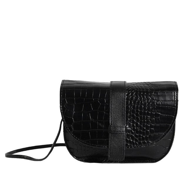 Haute Sauce Women's Croc Curve Sling Bag, Black / Black, hi-res image number null