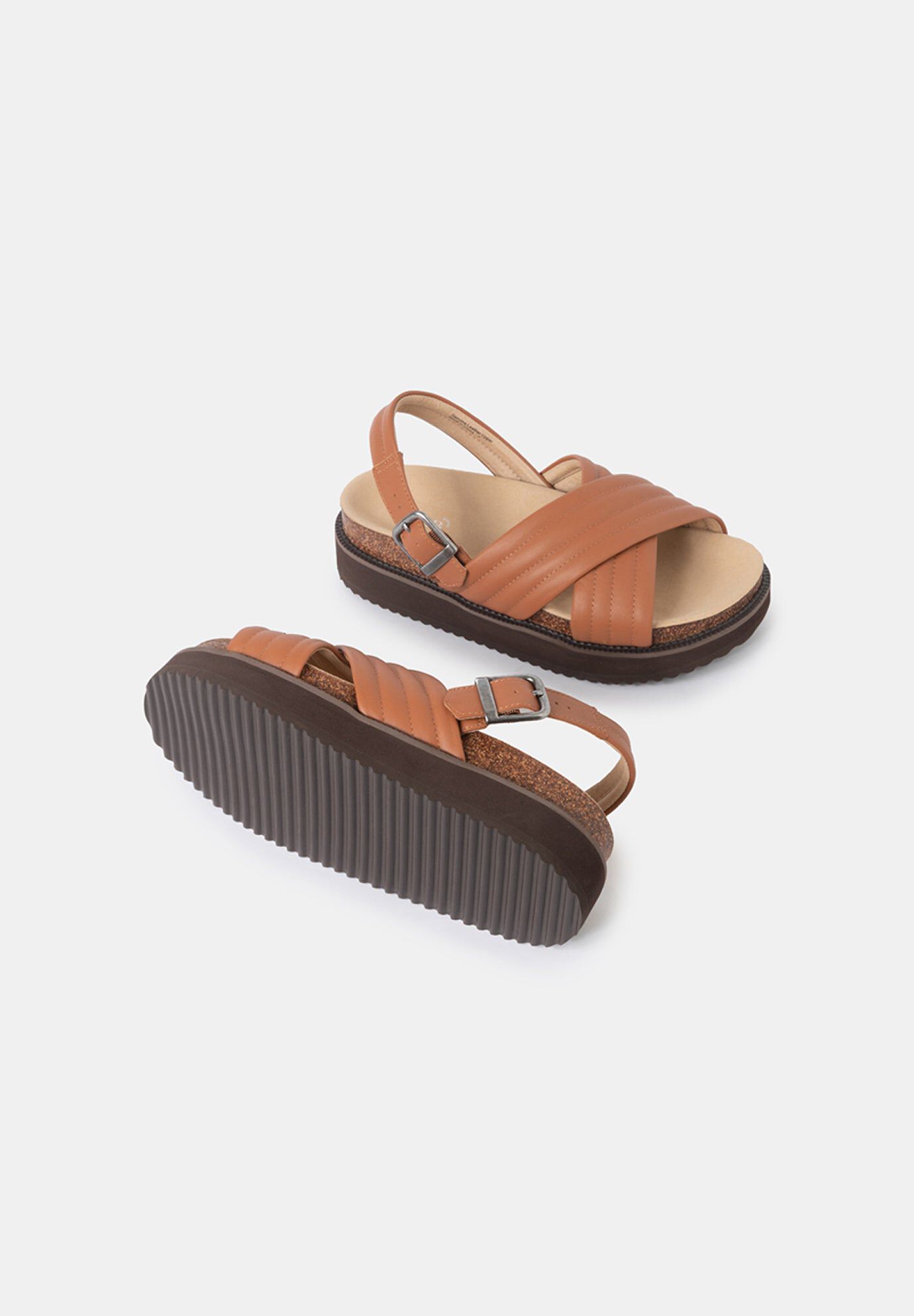 Sutton Footbed Sandals, Cognac / Burnt Orange, alternate image number 3