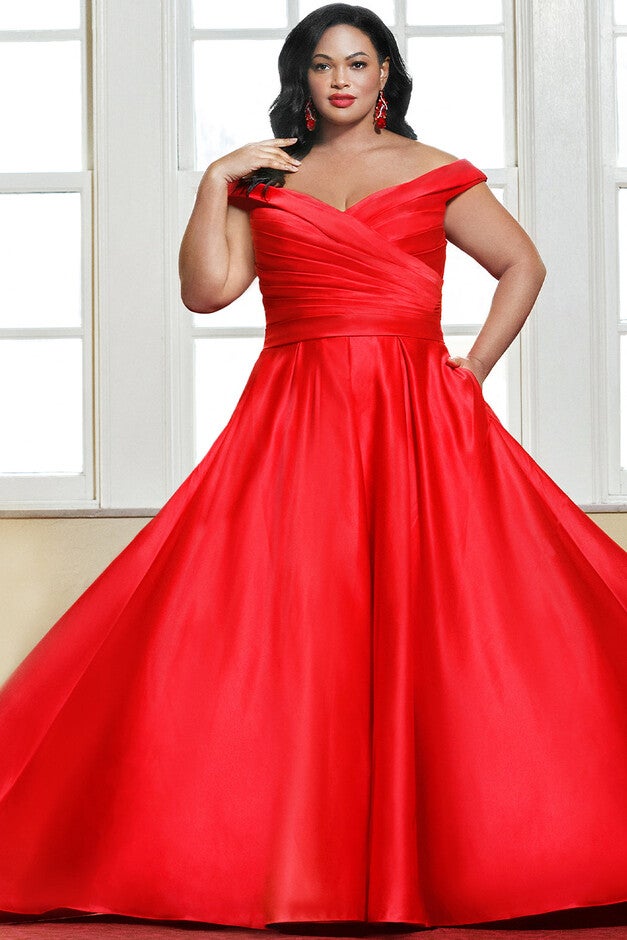 Veronica Wedding Dress, Red / Red, hi-res image number null