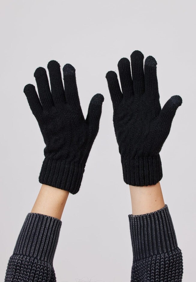 Frosty Touch Gloves, Black / Black, alternate image number 2