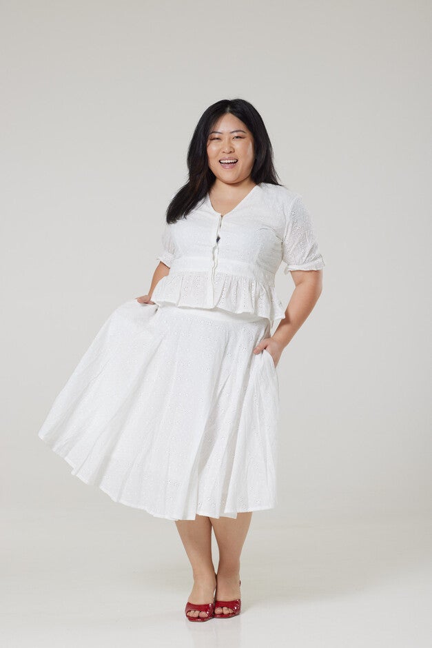 Angelina White Skirt, White / White, alternate image number null