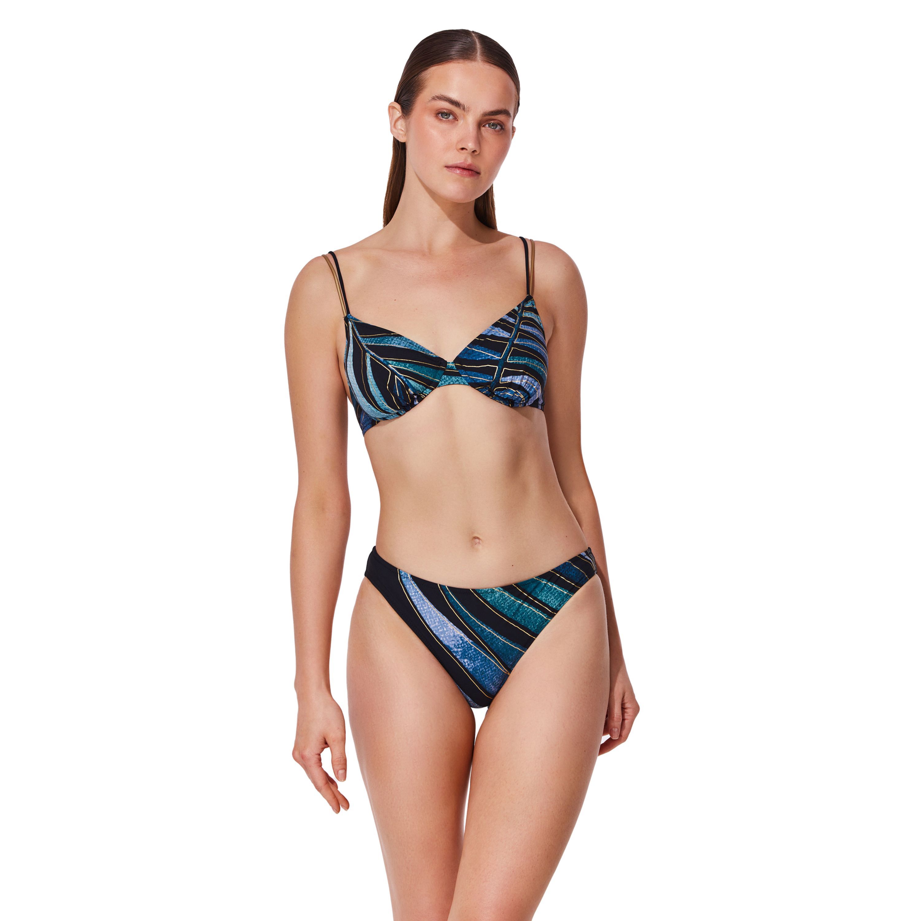 Willow Underwire Bikini Set, BlackBlue / Black, hi-res image number 0