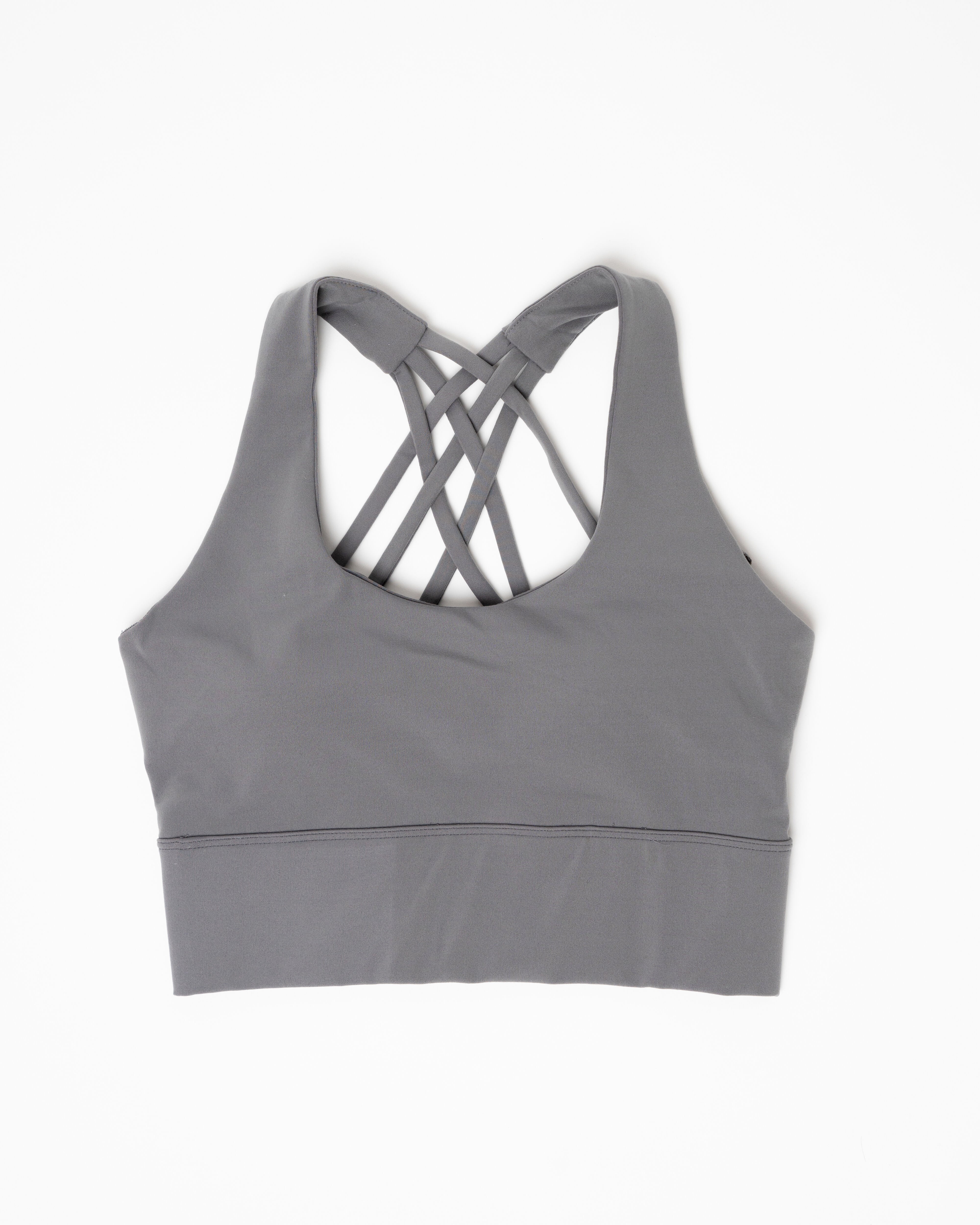 Crisscross Crop Sports Bra, Grace Grey / Light Grey, hi-res image number 0