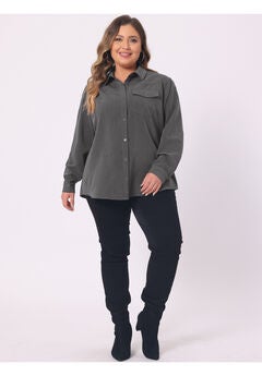 LONG SLEEVE CHEST POCKET DENIM CHAMBRAY SHIRT