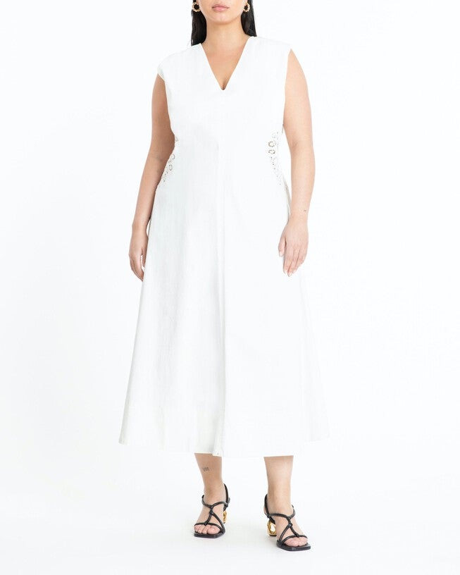 Brooks Dress, Chalk / White, hi-res image number 0