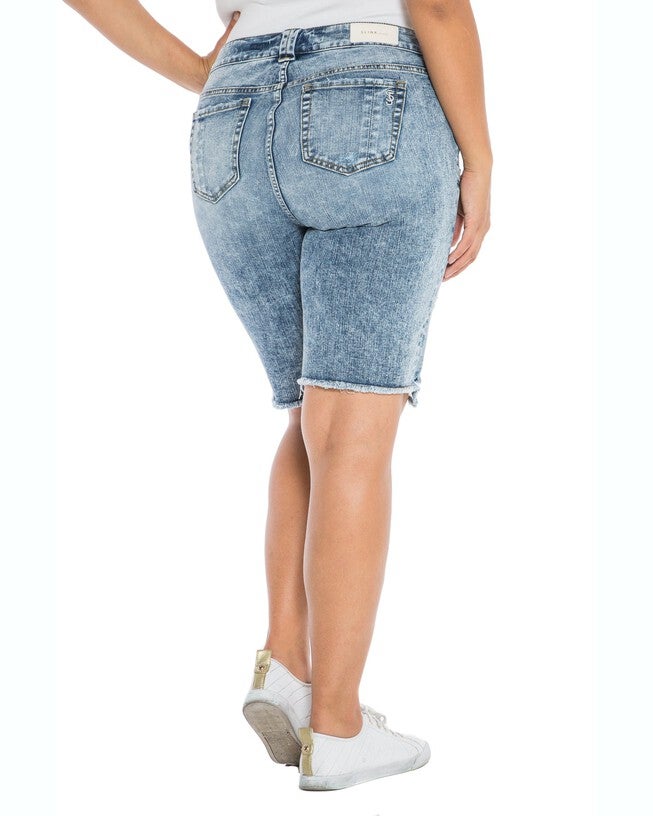 Frayed Hem Bermuda - Flow, FLO / Light Wash, alternate image number null
