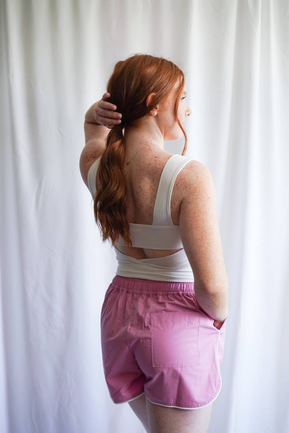 Tennis Shorts In Pink, , alternate image number 4