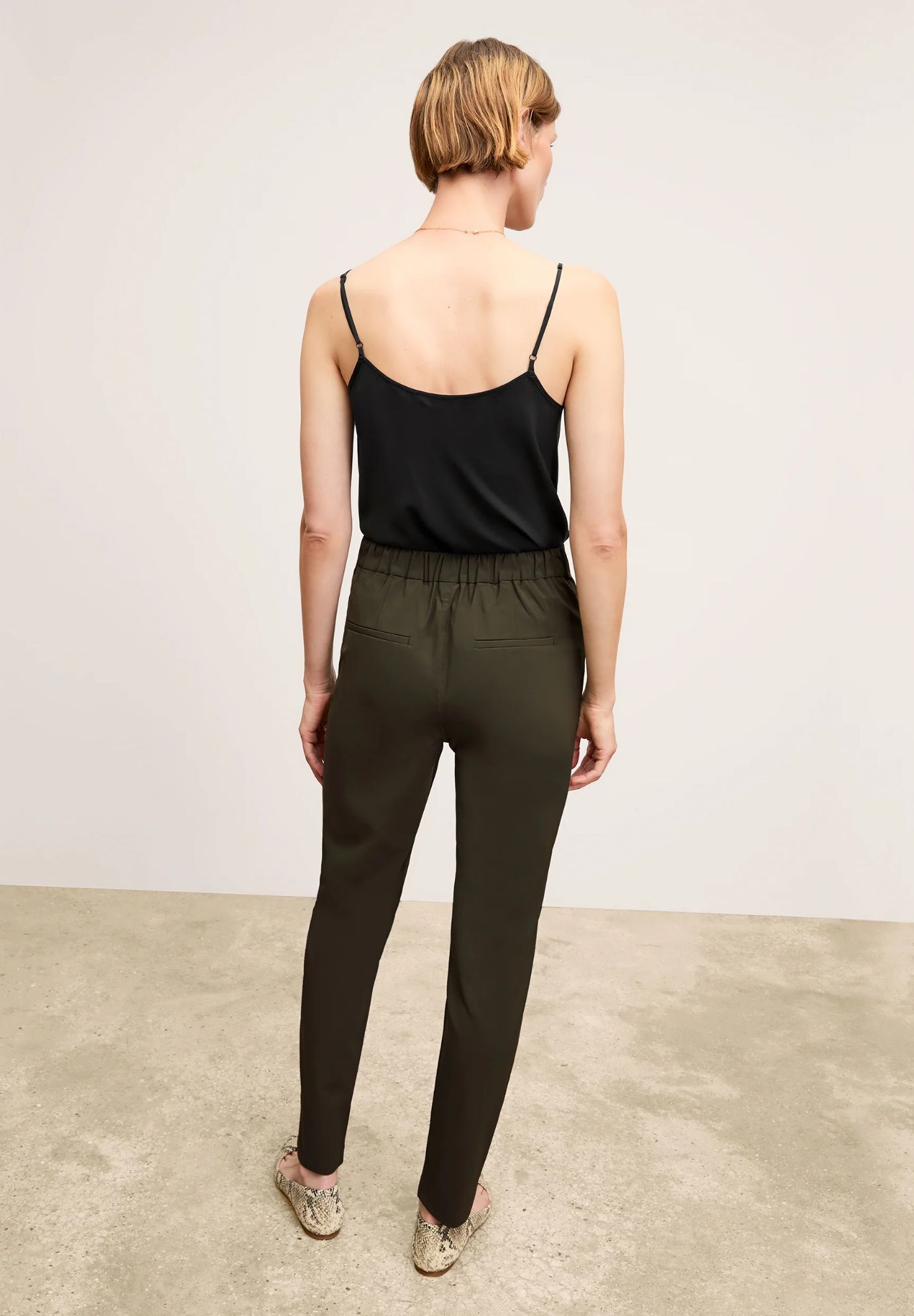 Lisey Cami - Washable Silk, Black / Black, alternate image number 6