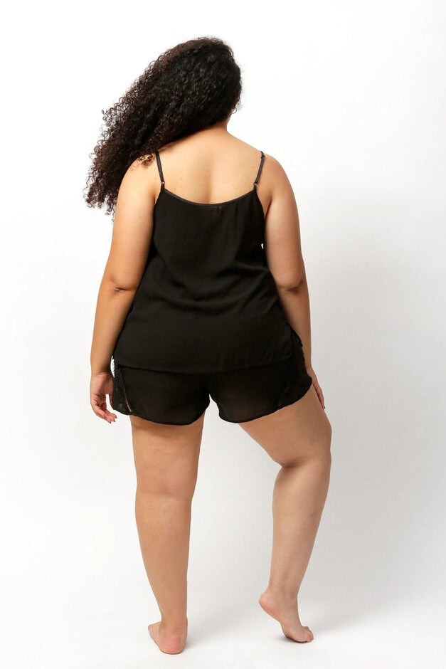 Nicolette Cami and Shorts Two Piece Set, Black / Black, alternate image number null