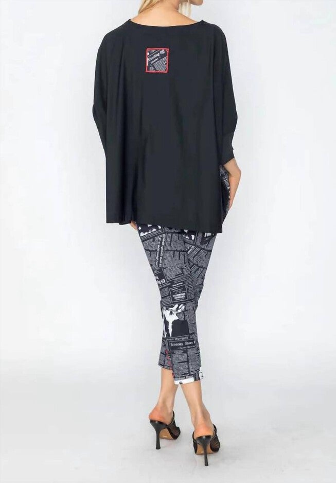 BUTTON HEM SLIM CROP PANT IN BLACK, Black / Black, alternate image number null