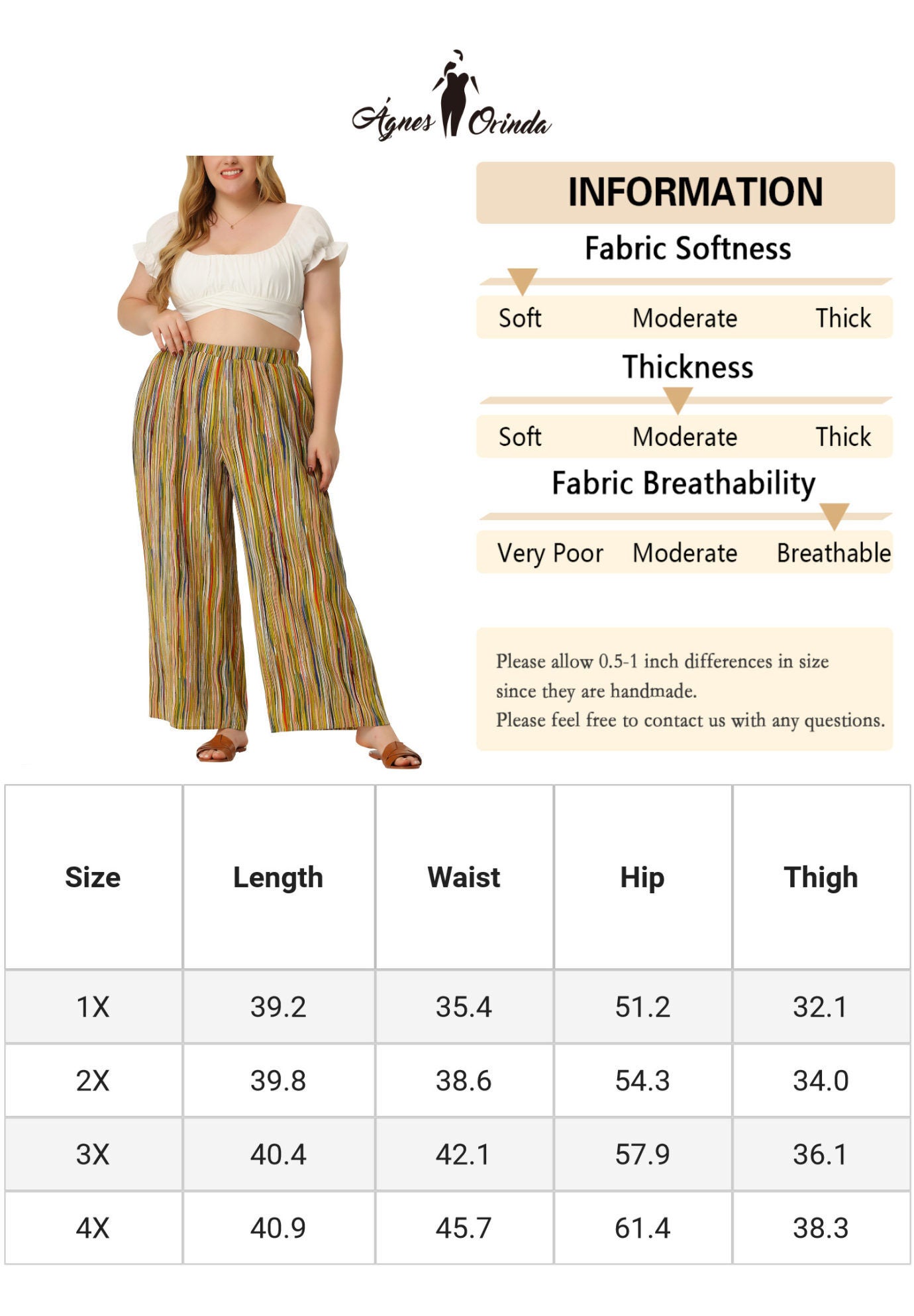 STRIPE BOHO WIDE LEG PAPER BAG PALAZZO PANTS, Yellow / Yellow, alternate image number 4