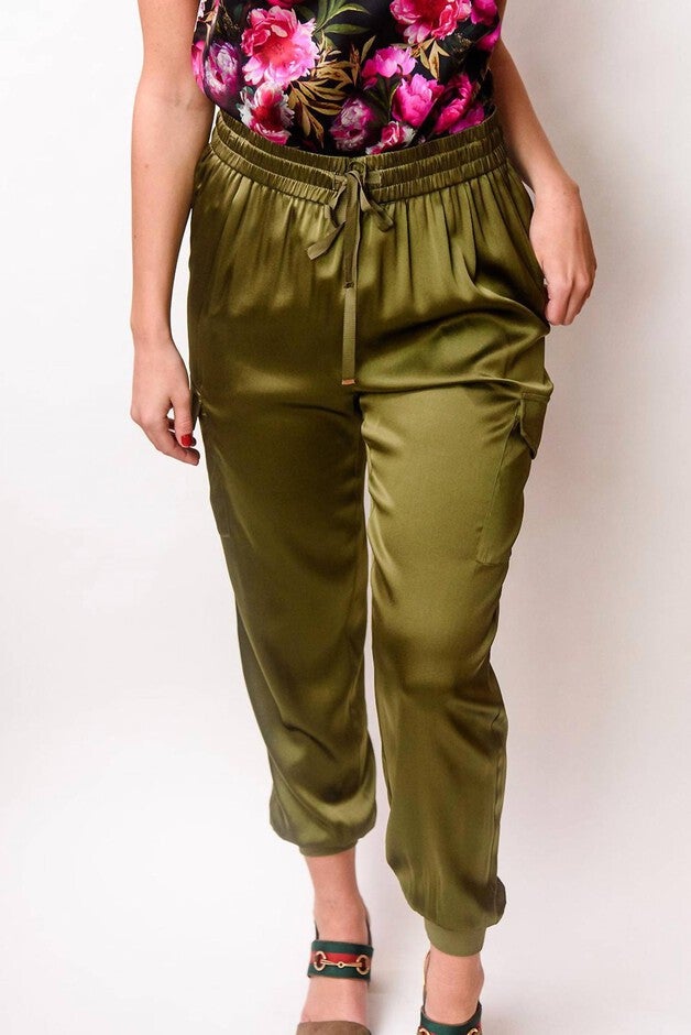ELSIE PANT IN TEA LEAF, Tea Leaf / Hunter Green, hi-res image number 0