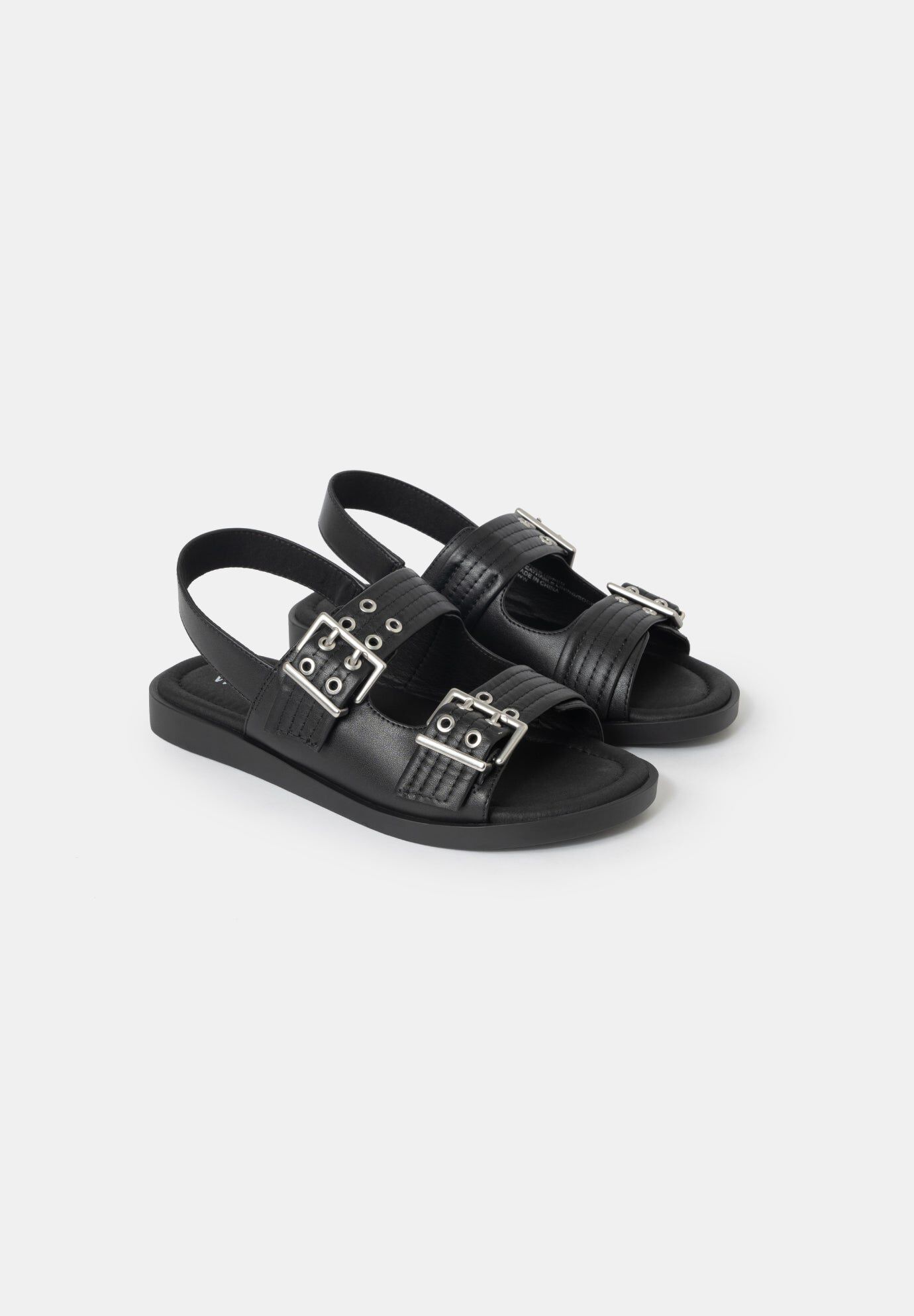 Roxette Double-Strap Mini-Wedge Slides, Black / Black, alternate image number 1