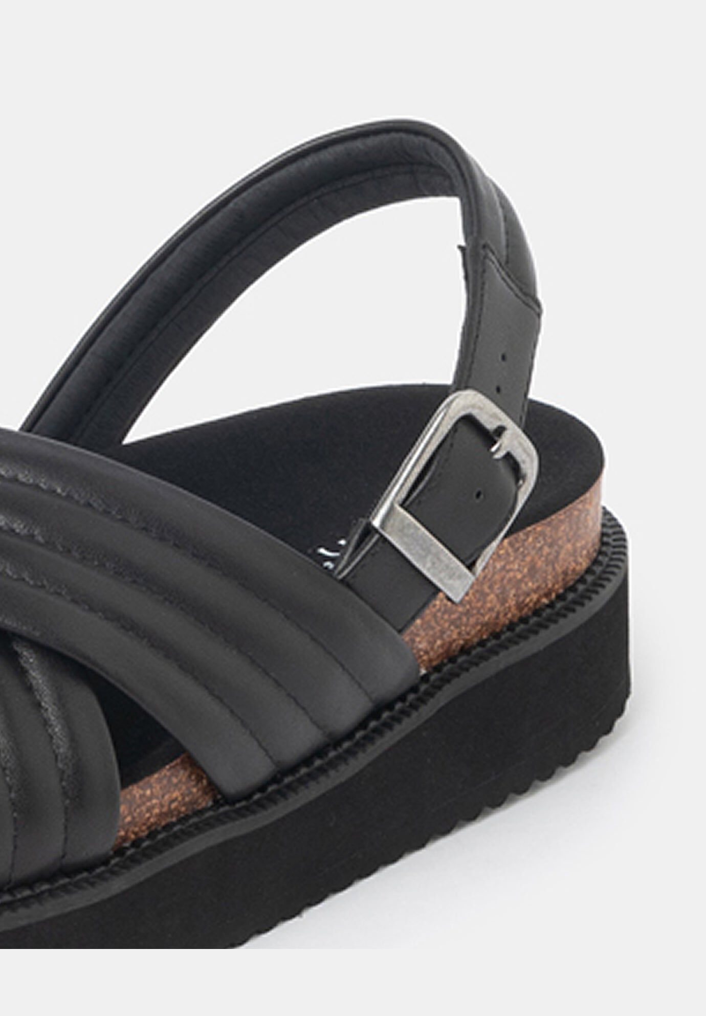 Sutton Footbed Sandals, Black / Black, alternate image number 2