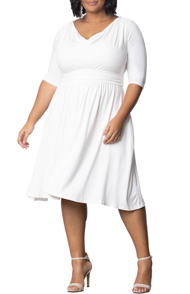 Draped in Class Dress, IVORY / Ivory, hi-res image number null