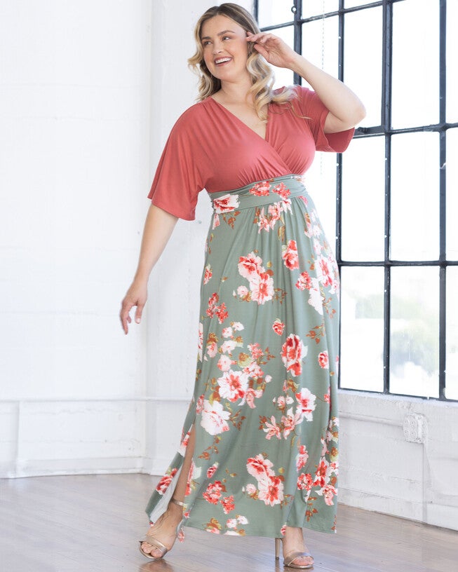Havana Color Block Maxi Dress, , alternate image number 7