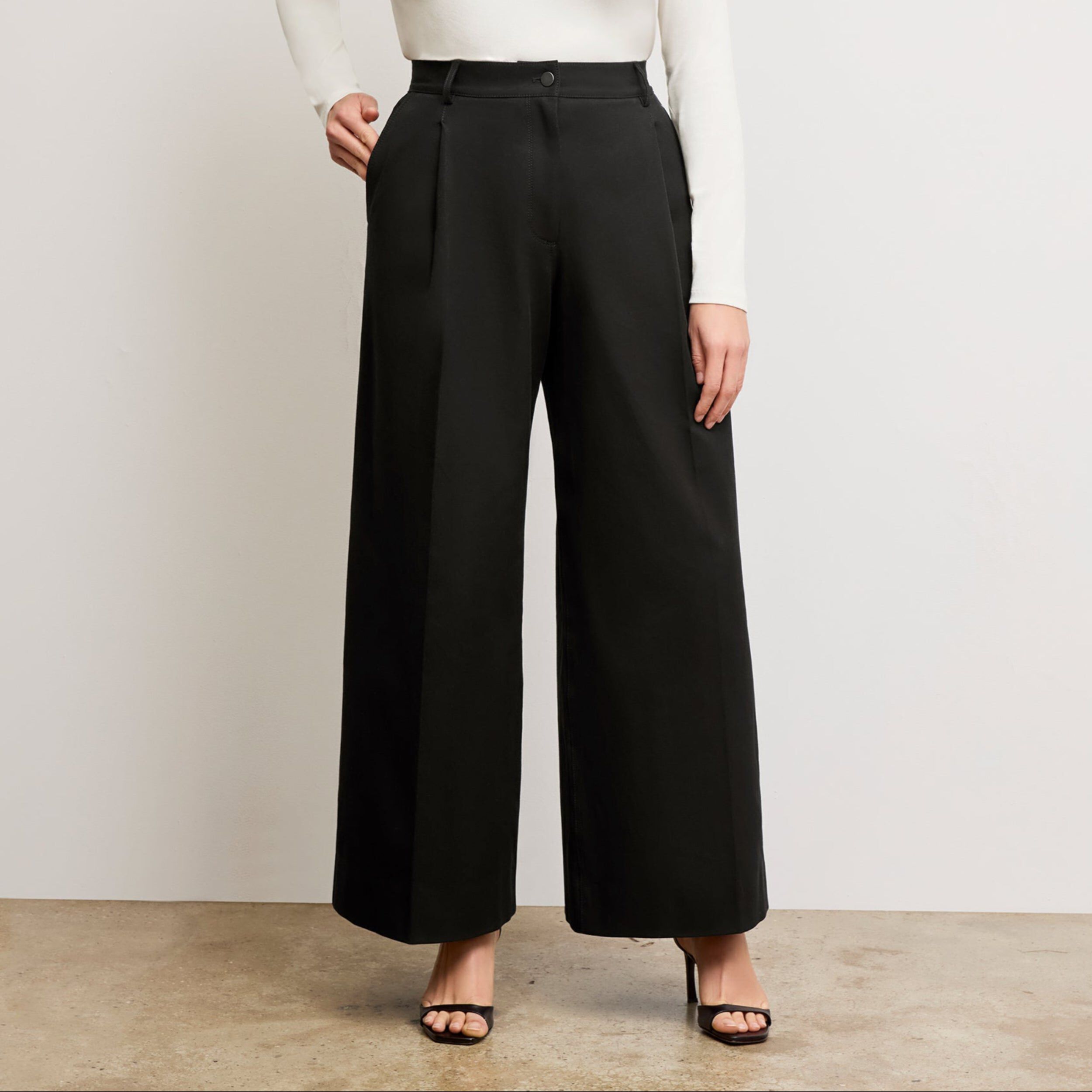 Harrison Wide Pleated Jean - Better Than Denim, Black / Black, alternate image number 5