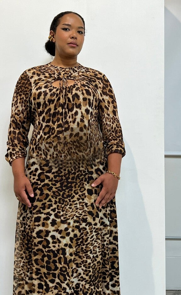 LANA UNTAMED LEOPARD DRESS, Leopard / Brown, alternate image number null