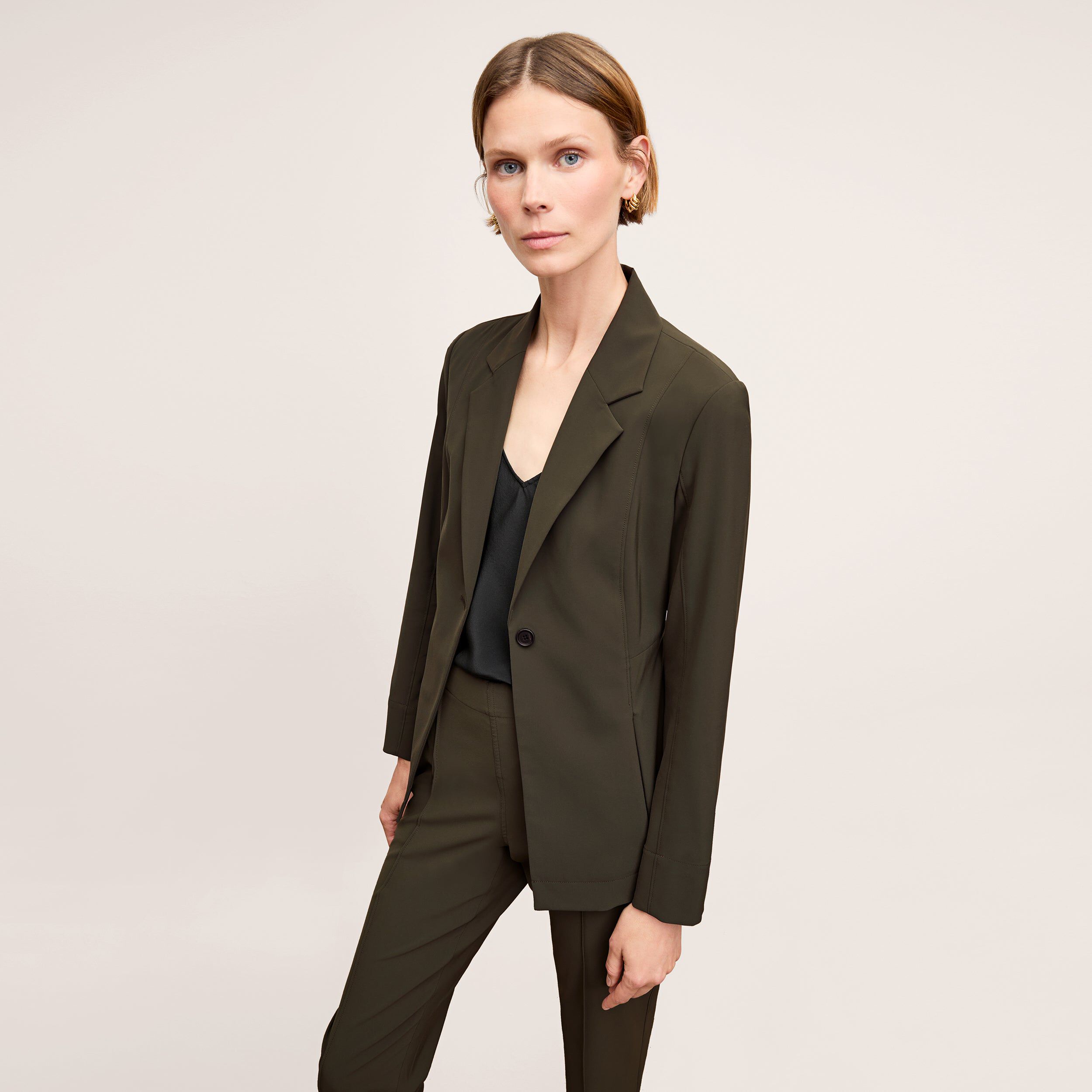Moreland Travel Blazer - OrigamiTech, Olive / Olive Green, hi-res image number 0