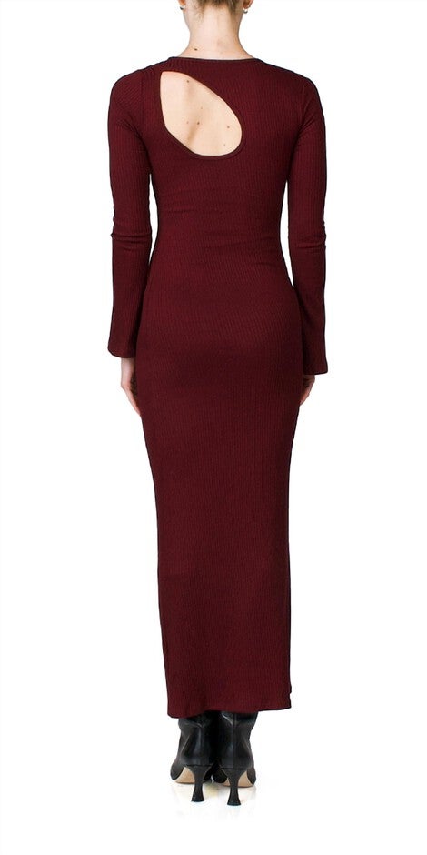 SPACE DRESS IN BURGUNDY, Burgundy / Red, alternate image number 2