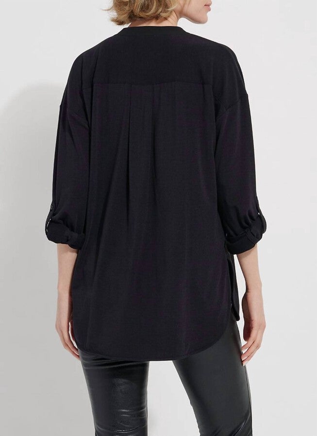 ZOLA JERSEY SHIRT IN BLACK, Black / Black, alternate image number null