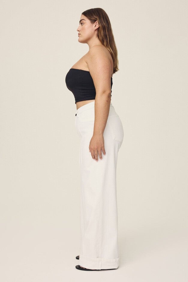 NCE PLUS - WIDE LEG JEANS | OPTIC CUFF, OPTIC CUFF / White, alternate image number 2