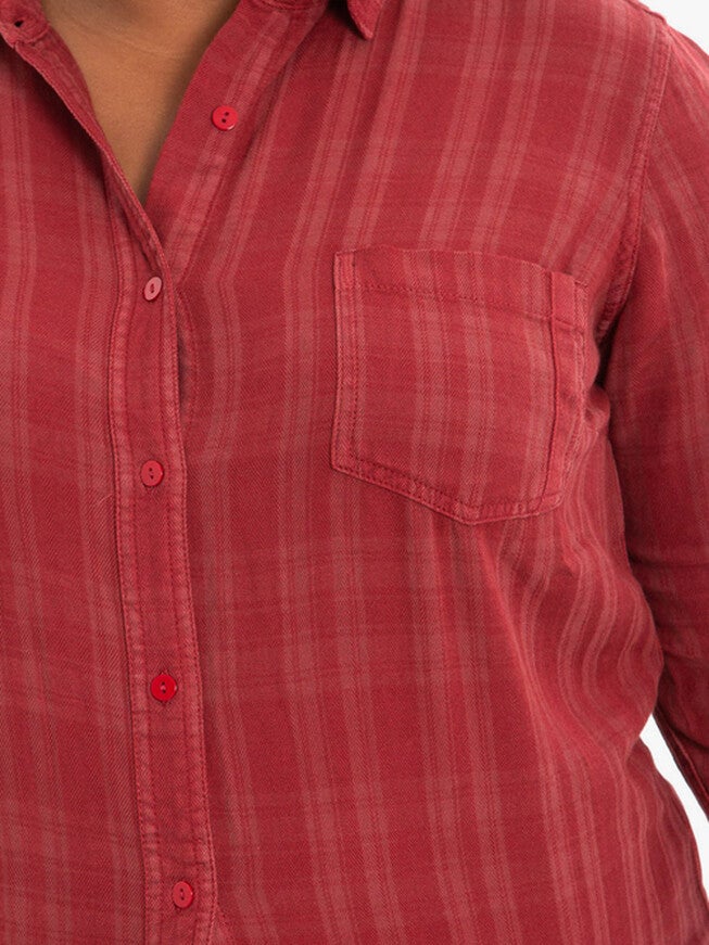Janice Work Shirt, BURGUNDY / Burgundy, alternate image number null