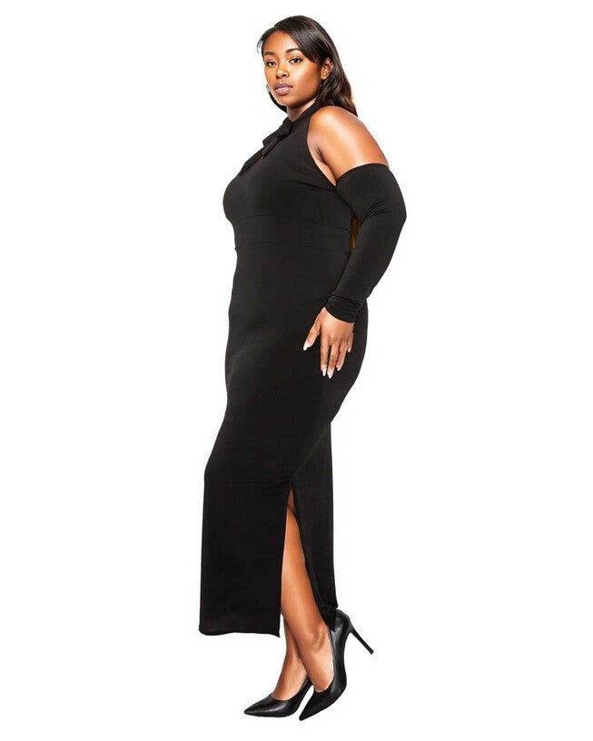 FEMMEFATALE RIBBON COLLAR DRESS, , alternate image number null