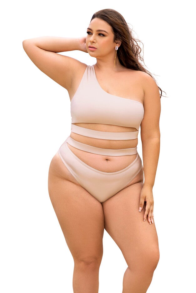 Two Piece Swimsuit- Shimmer, Shimmery Ivory / Ivory, hi-res image number 0