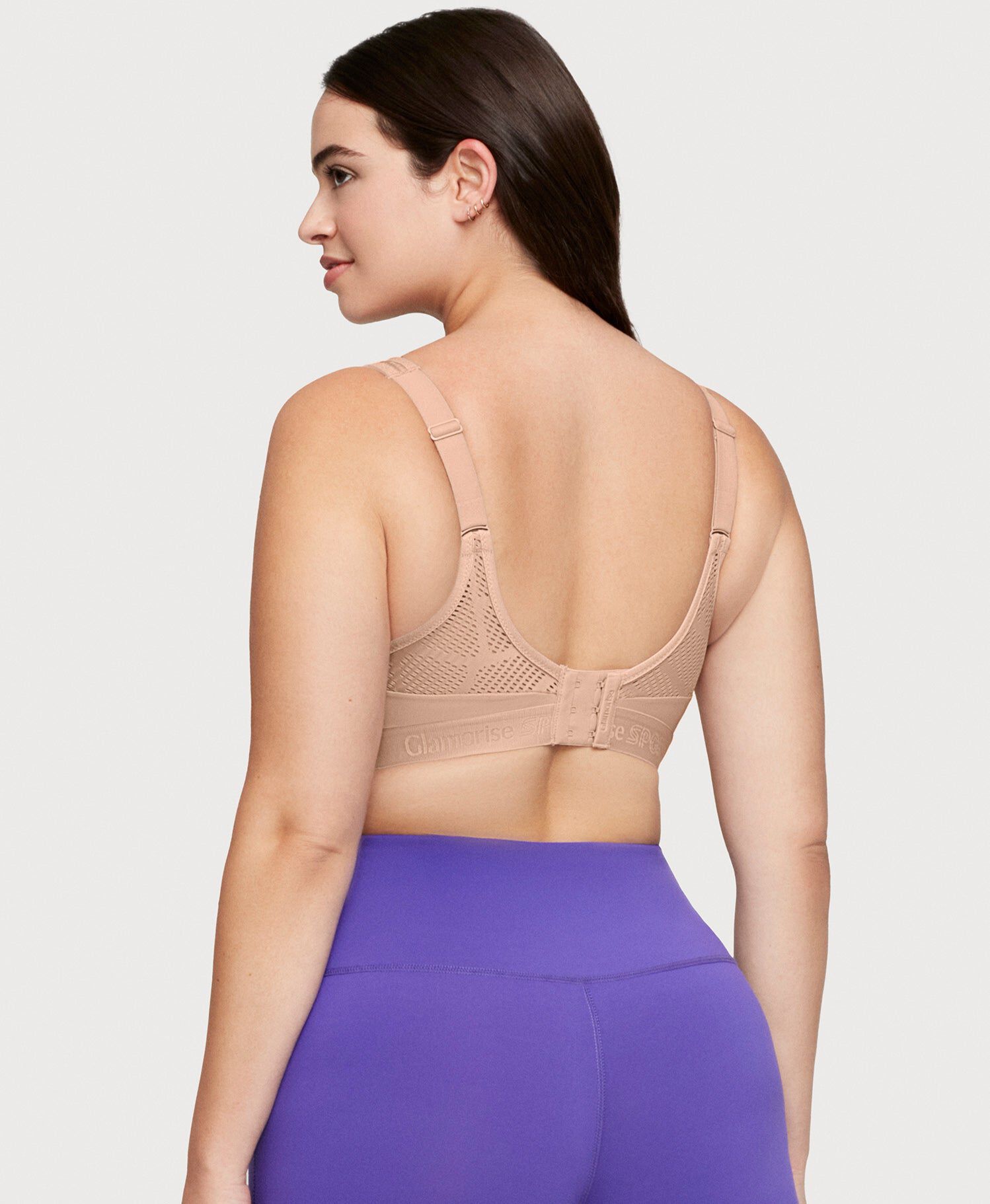 No-Sweat Mesh Sports Bra, Cafe / Tan, alternate image number 3