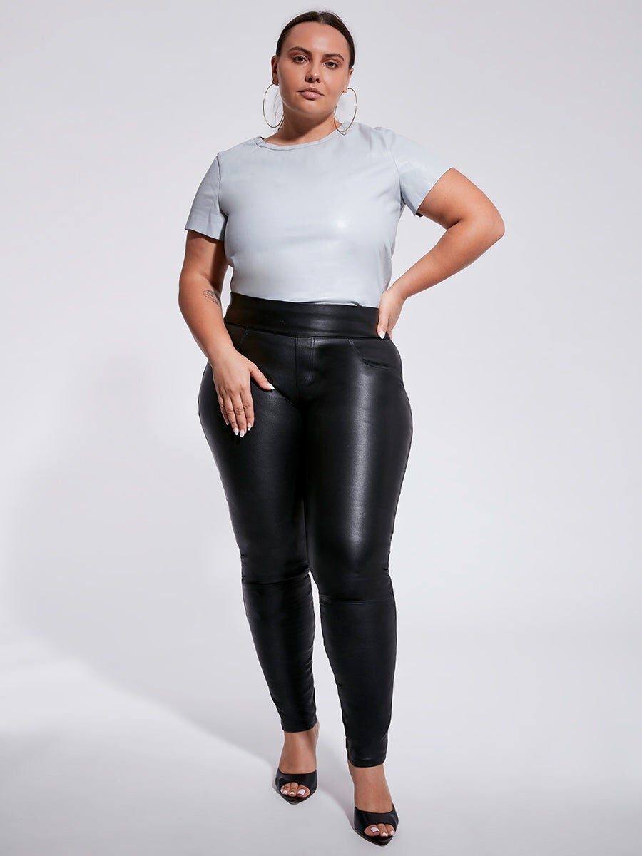 New Guard Recycled Leather Tee, Cashmere Gray / Light Grey, alternate image number 1