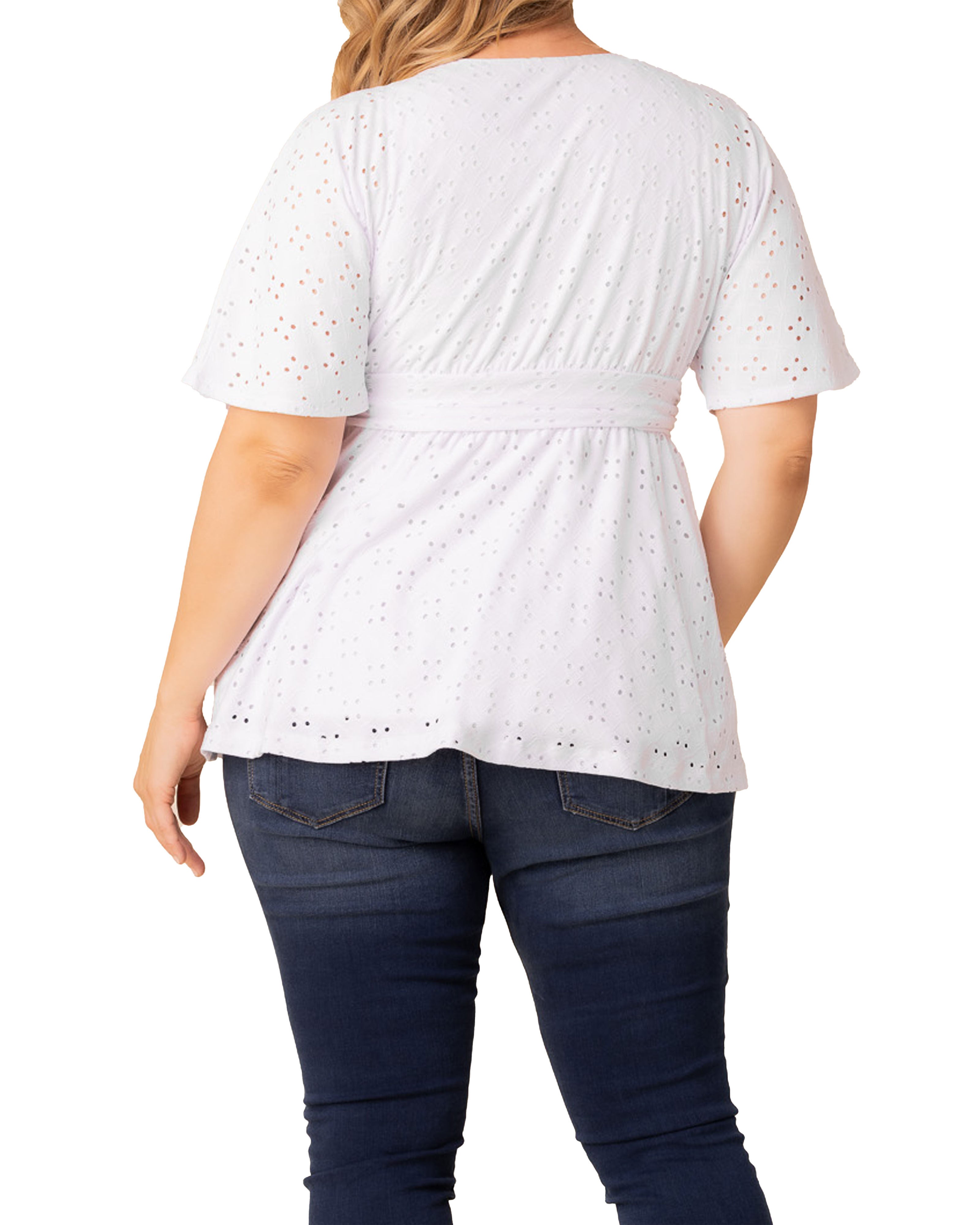 Sunny Day Eyelet Top, WHITE / White, alternate image number 1