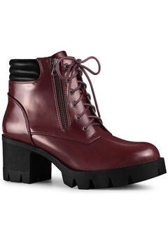 Platform Ankle Boots Lace Up Chunky Heel Combat Boots